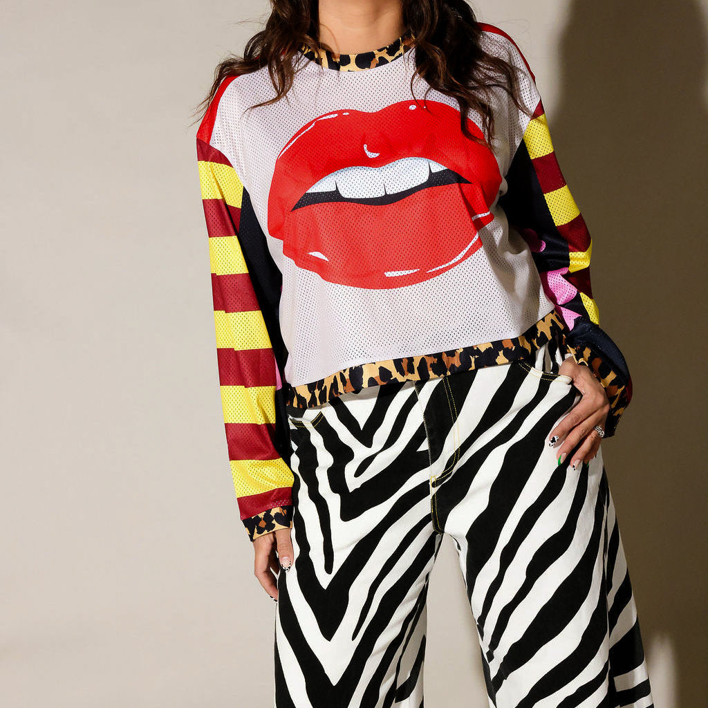 Burnt Toast denim pants with original in-house designs