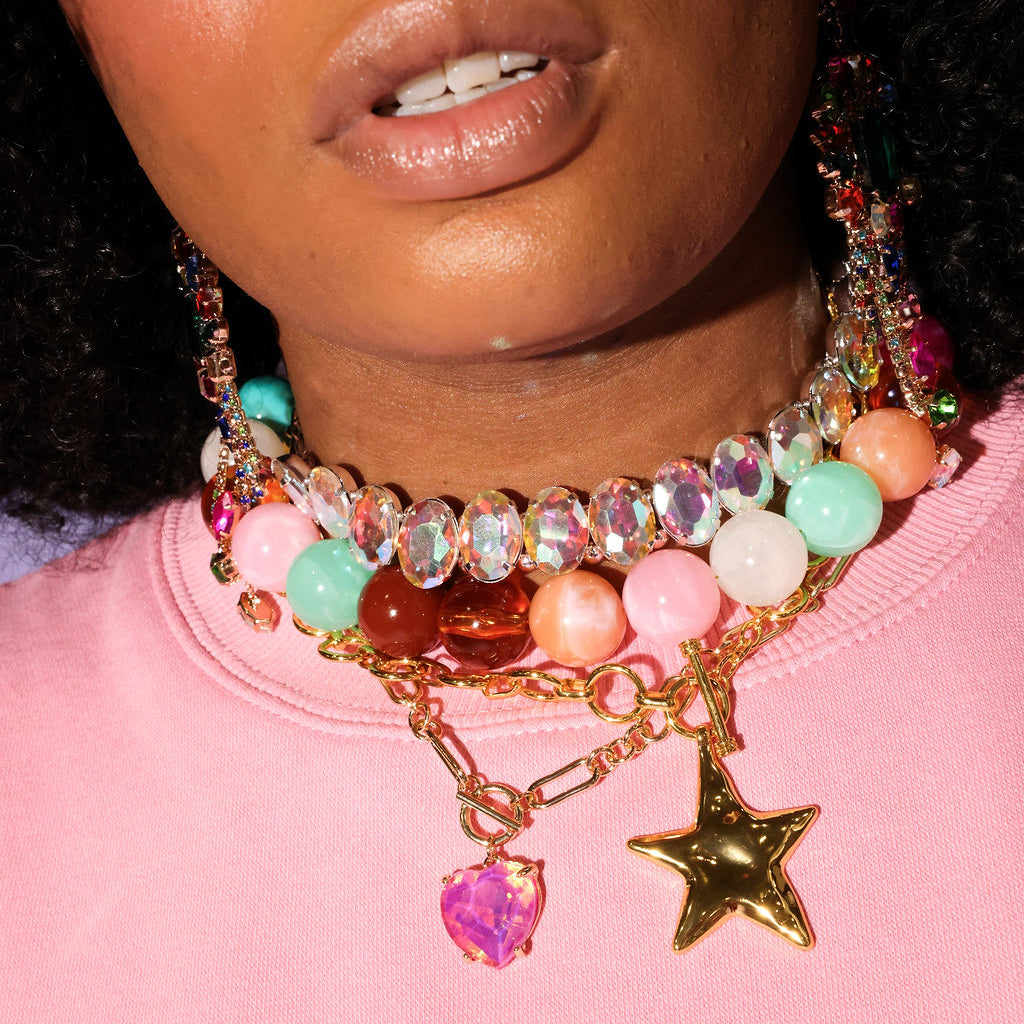 Burnt Toast Accessories including necklaces, bracelets, and earrings