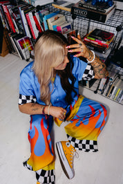 Blue Ignition Checkered Short Sleeve Set **RESTOCKED**