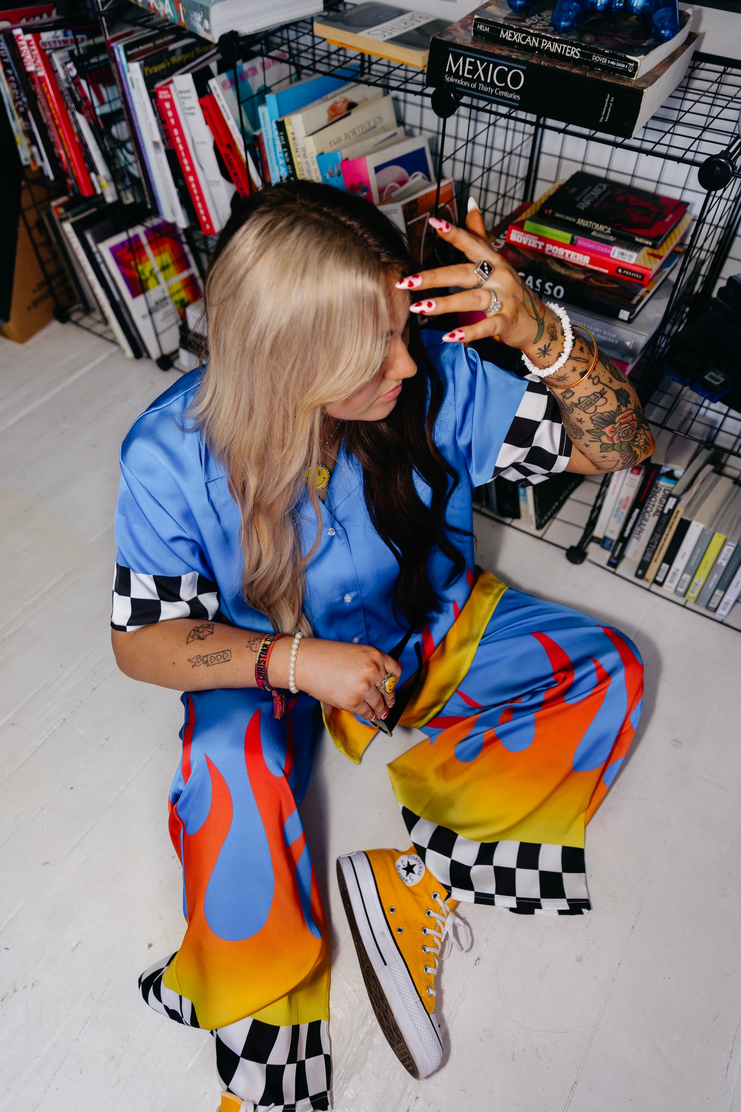 Blue Ignition Checkered Short Sleeve Set **RESTOCKED**