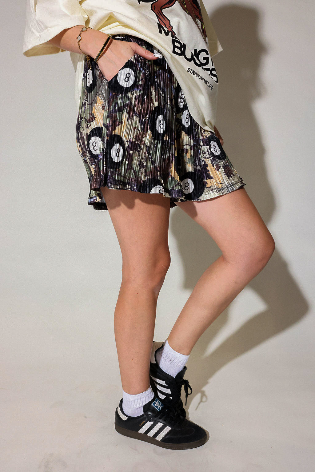 Lucky Shot Plissé Shorts