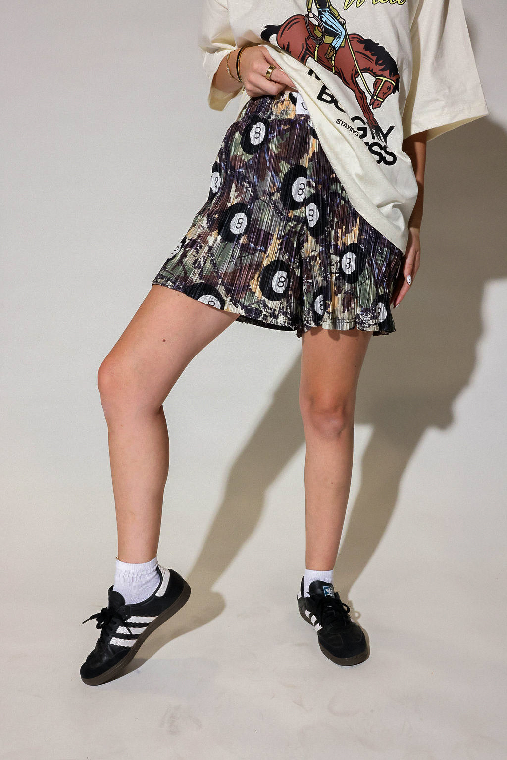 Lucky Shot Plissé Shorts