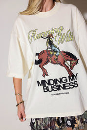 Running Wild Premium Off-White Graphic Tee