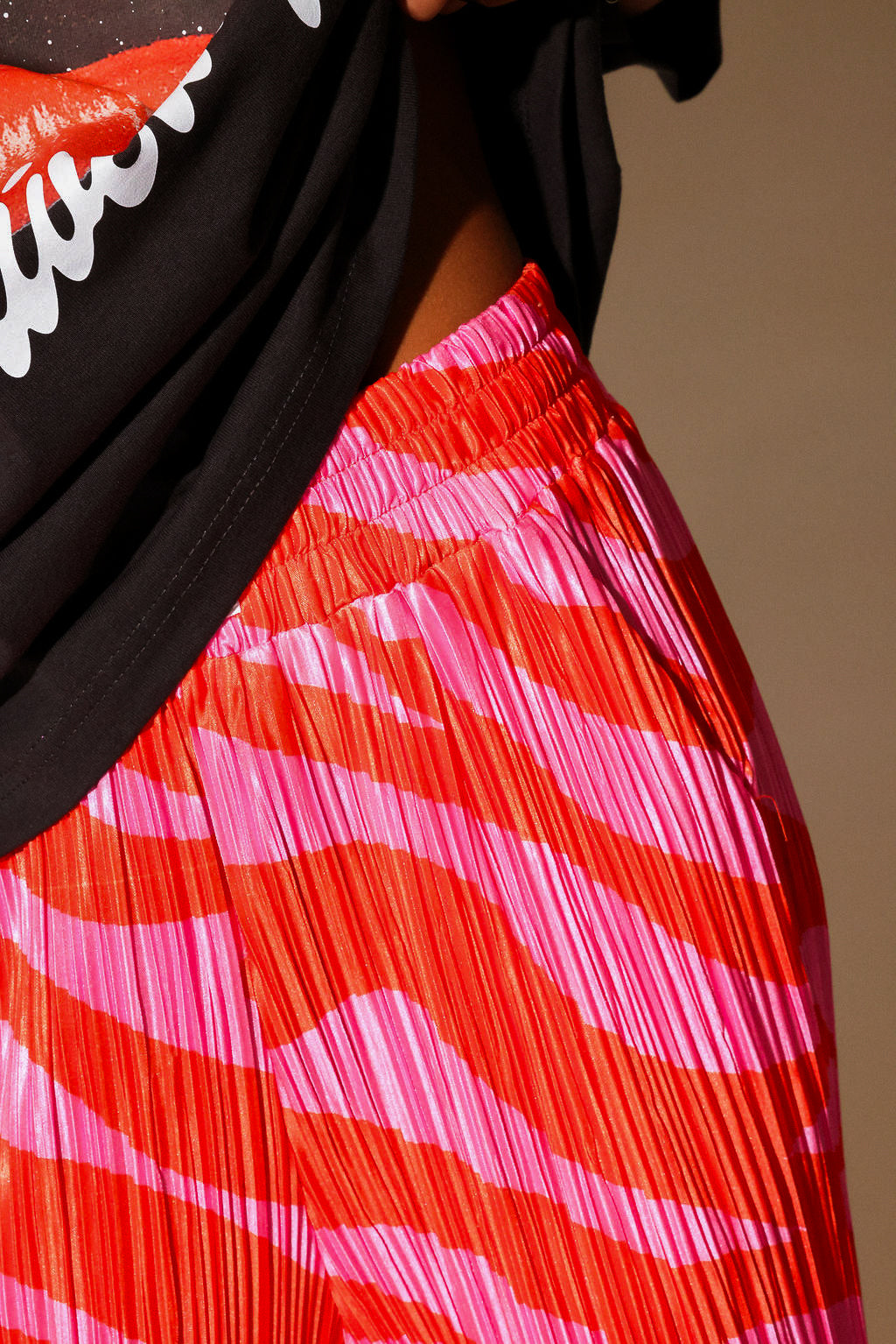 Zebra Heat Plissé Pants