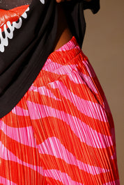 Zebra Heat Plissé Pants