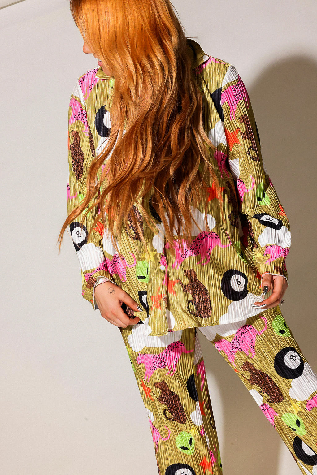 We Come in Peace Plissé Set **RESTOCKED**