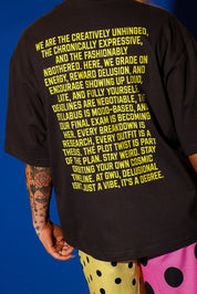 Galactic Whatever University Premium Off-Black Graphic Tee (Front + Back)