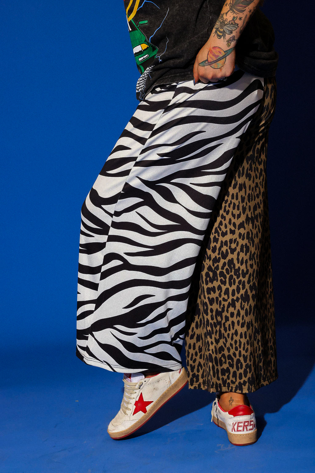 Animal Style Half & Half Cropped Pants **RESTOCKED**