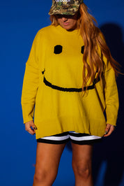 Big Mood Yellow Oversized Boxy Sweater