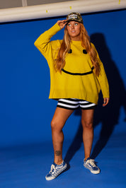Big Mood Yellow Oversized Boxy Sweater