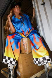 Blue Ignition Checkered Short Sleeve Set **RESTOCKED**