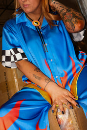 Blue Ignition Checkered Short Sleeve Set **RESTOCKED**