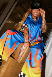Blue Ignition Checkered Short Sleeve Set **RESTOCKED**