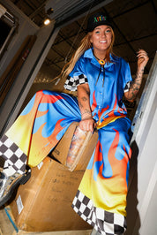 Blue Ignition Checkered Short Sleeve Set **RESTOCKED**