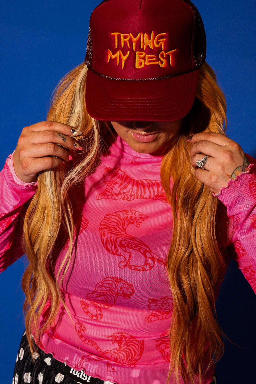Pink Feral Mesh Top