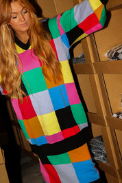 **PRE-ORDER: ships by 10/31 Round ll** Color Theory Knit Sweater Dress