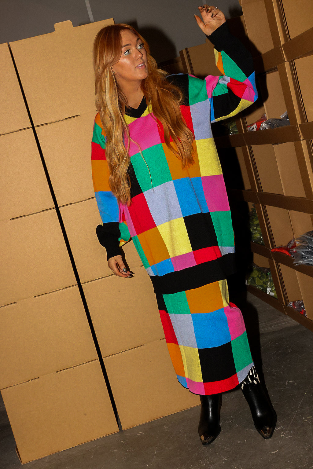 **PRE-ORDER: ships by 10/31 Round ll** Color Theory Knit Midi Skirt