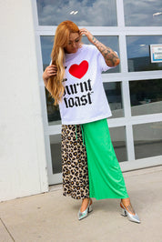 I <3 Burnt Toast White Graphic Tee (Front + Back)