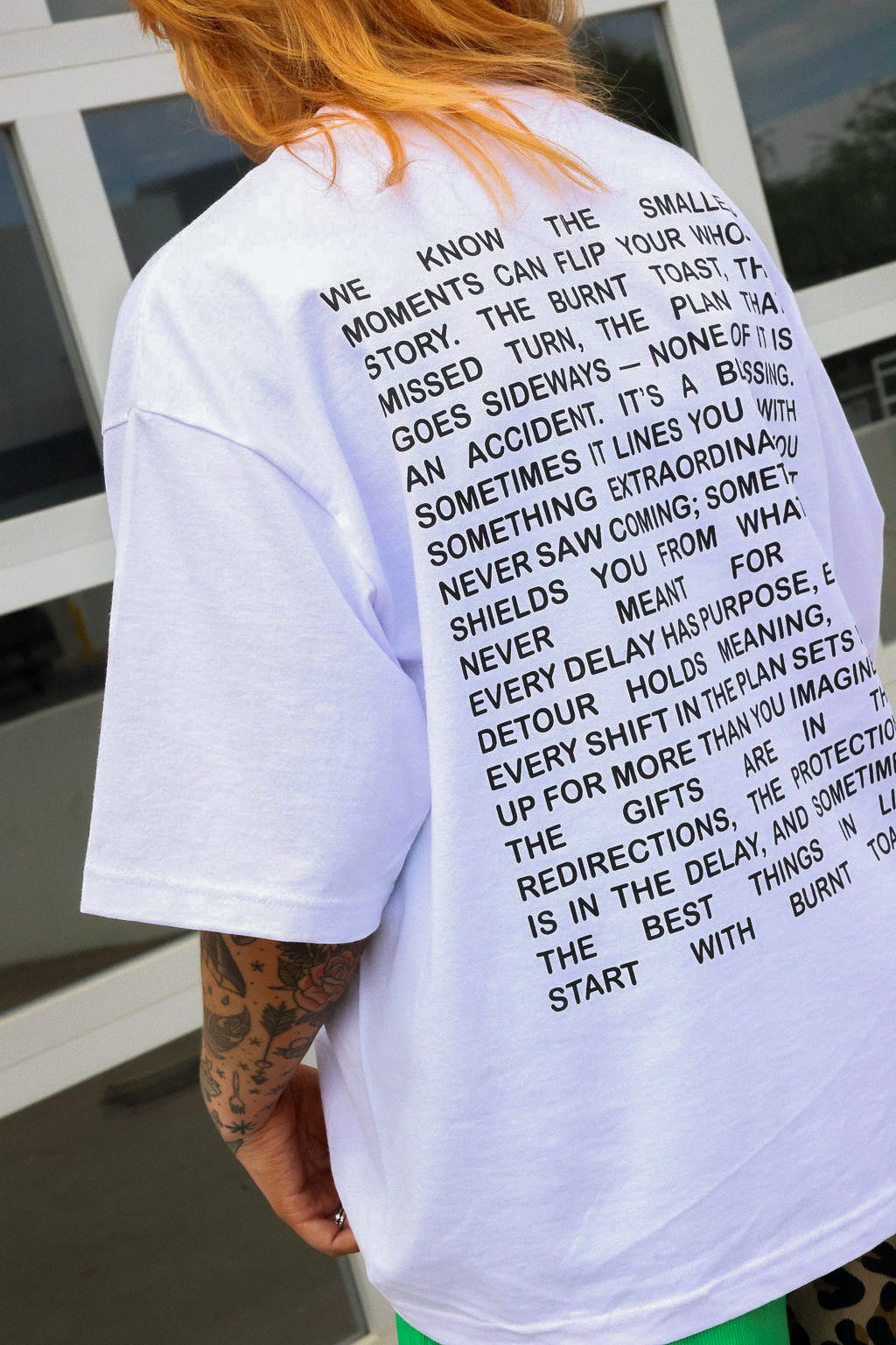 I <3 Burnt Toast White Graphic Tee (Front + Back)