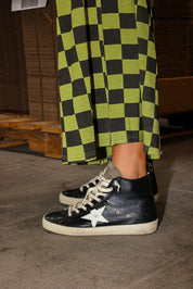 Radioactive Dream Green & Black Checkered Ribbed Set