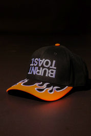 Upside Down Burnt Toast Orange Flame Trucker Hat