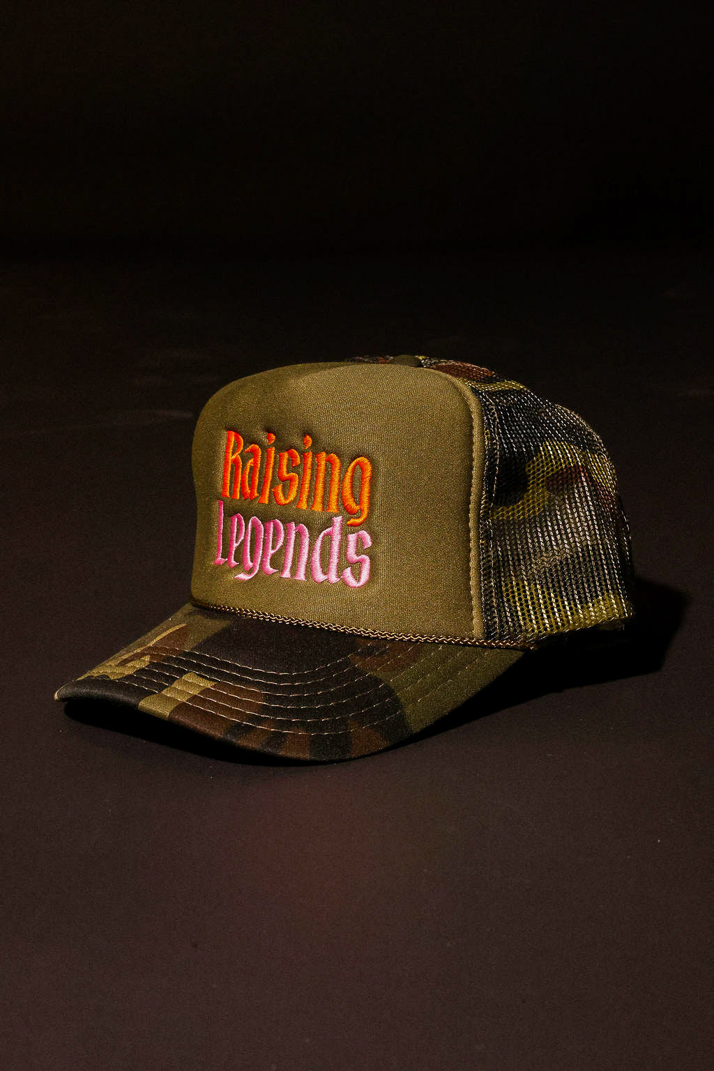 Raising Legends Camo Trucker Hat