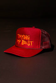 Trying My Best Maroon Hat