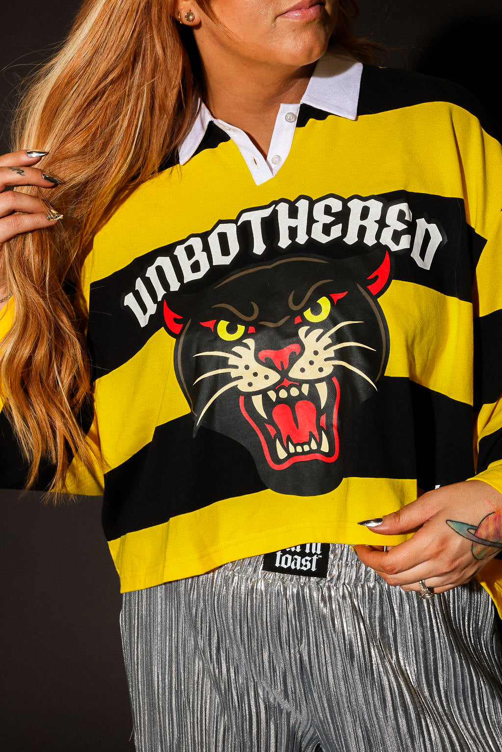 Unbothered Long Sleeve Polo Shirt