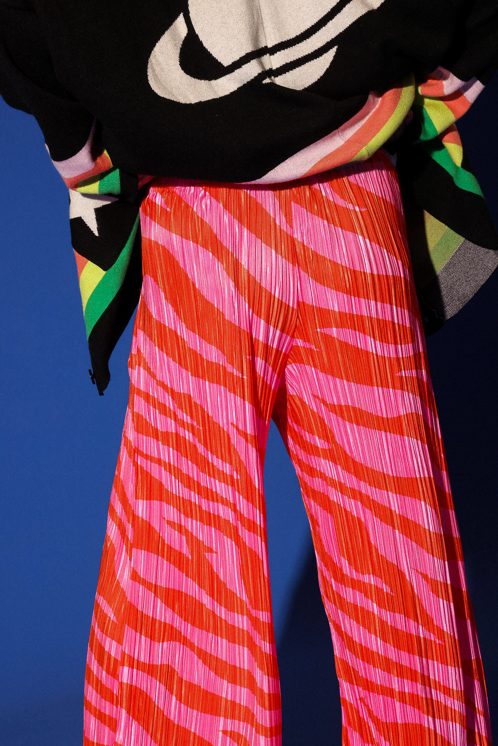 Zebra Heat Plissé Pants