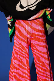 Zebra Heat Plissé Pants