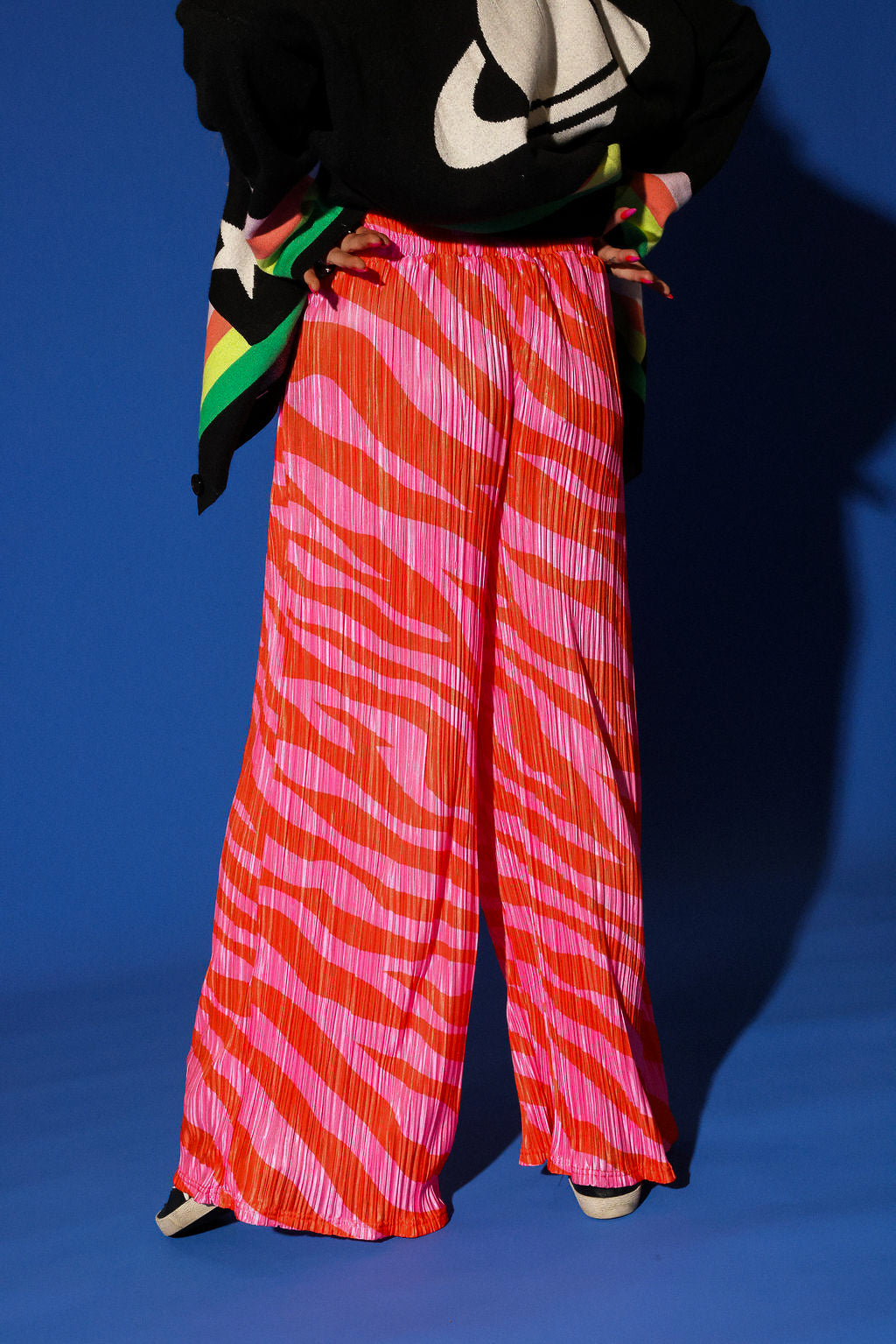 Zebra Heat Plissé Pants