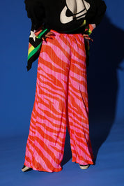 Zebra Heat Plissé Pants