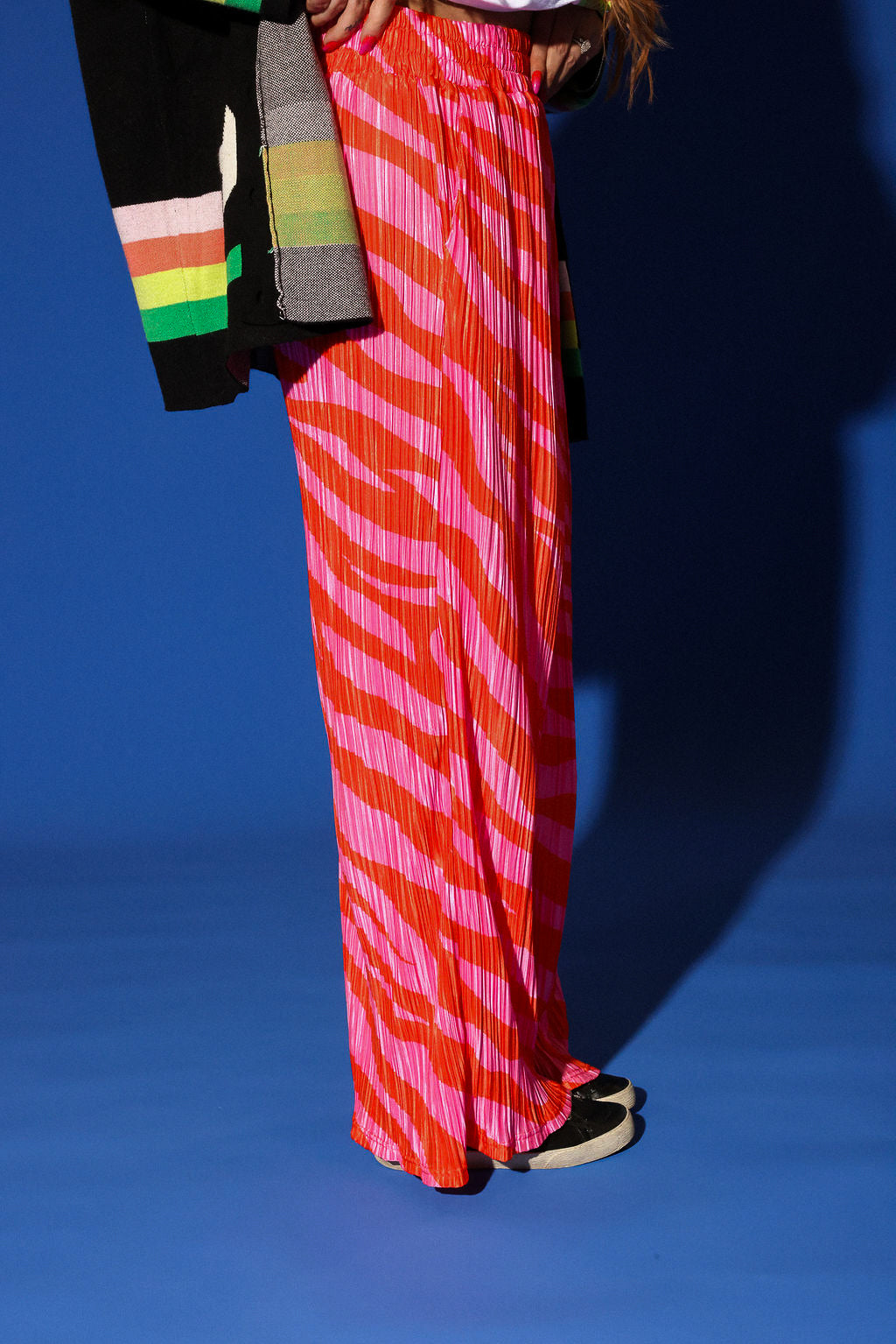 Zebra Heat Plissé Pants