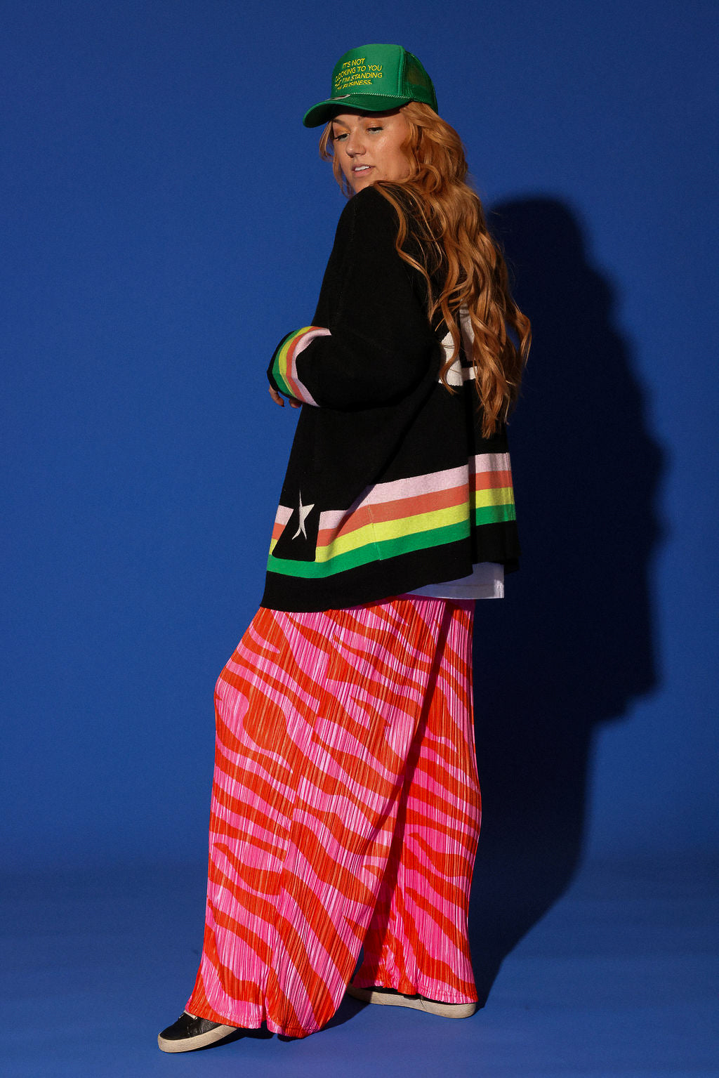 Black Saturn Return Oversized Boxy Cardigan