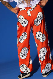 High Stakes Red Dice Wide-Leg Pants  **RESTOCKED**
