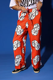 High Stakes Red Dice Wide-Leg Pants  **RESTOCKED**