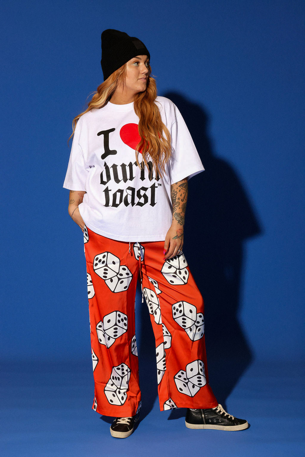 High Stakes Red Dice Wide-Leg Pants  **RESTOCKED**