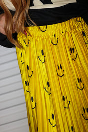 Happy To Be Here Smiley Pleated Skirt **RESTOCKED**