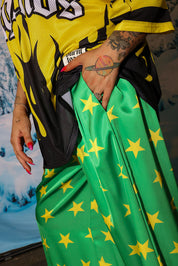 Supernova Green Star Wide-leg Trousers