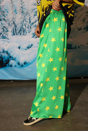 Supernova Green Star Wide-leg Trousers