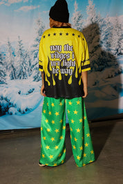 Supernova Green Star Wide-leg Trousers