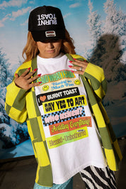 Bumper Sticker Premium White Graphic Tee (Digital Ink)