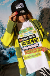 Bumper Sticker Premium White Graphic Tee (Digital Ink)