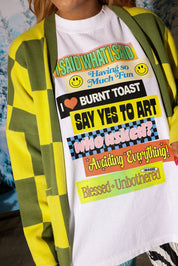 Bumper Sticker Premium White Graphic Tee (Digital Ink)