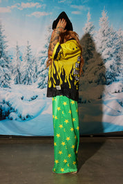 Supernova Green Star Wide-leg Trousers