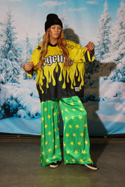 Supernova Green Star Wide-leg Trousers