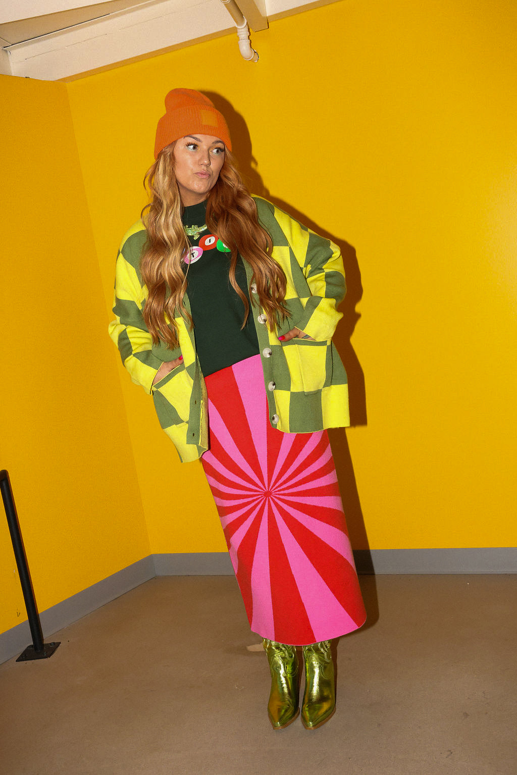 I'm Spiraling Midi Skirt