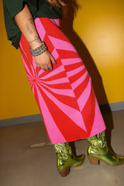 I'm Spiraling Midi Skirt