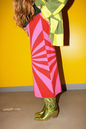 I'm Spiraling Midi Skirt