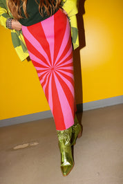 I'm Spiraling Midi Skirt